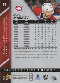 2015-16 Upper Deck - Silver Foilboard #95 Andrei Markov Back