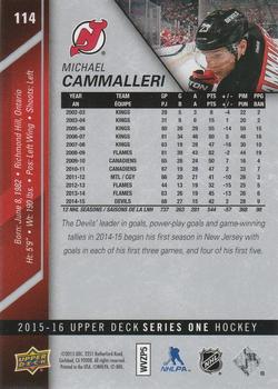 2015-16 Upper Deck - Silver Foilboard #114 Michael Cammalleri Back