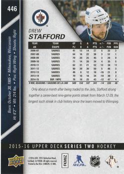2015-16 Upper Deck - Silver Foilboard #446 Drew Stafford Back