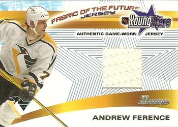 2001-02 Bowman YoungStars - Fabric of the Future Jersey #FFJ-AF Andrew Ference Front