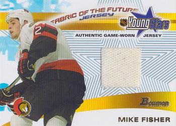 2001-02 Bowman YoungStars - Fabric of the Future Jersey #FFJ-MF Mike Fisher Front