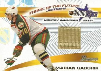 2001-02 Bowman YoungStars - Fabric of the Future Jersey #FFJ-MG Marian Gaborik Front
