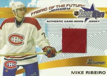 2001-02 Bowman YoungStars - Fabric of the Future Jersey #FFJ-MR Mike Ribeiro Front