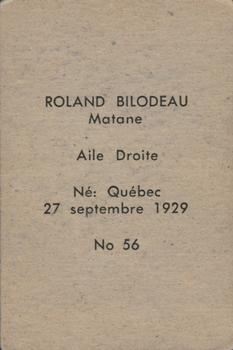 1952-53 Bedard & Donaldson (Bas Du Fleuve) LSLHL #56 Roland Bilodeau Back