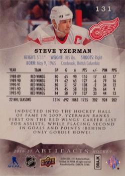 2016-17 Upper Deck Artifacts #131 Steve Yzerman Back