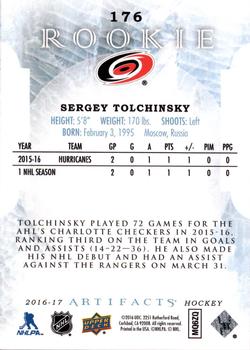 2016-17 Upper Deck Artifacts #176 Sergey Tolchinsky Back