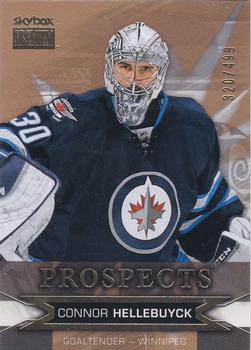 2015-16 Fleer Showcase - SkyBox Premium Prospects #S18 Connor Hellebuyck Front