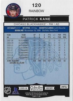 2015-16 O-Pee-Chee Platinum - Rainbow #120 Patrick Kane Back