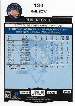 2015-16 O-Pee-Chee Platinum - Rainbow #130 Phil Kessel Back