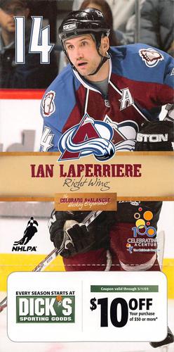 2008-09 Colorado Avalanche #NNO Ian Laperriere Front