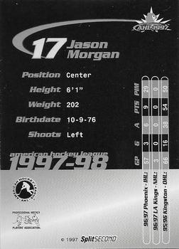 1997-98 SplitSecond Springsfield Falcons (AHL) #NNO Jason Morgan Back