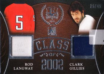 2015-16 Leaf In The Game Enshrined - Class Of #CO-23 Rod Langway / Clark Gillies Front