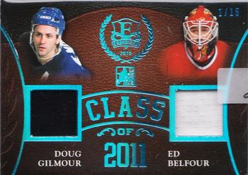 2015-16 Leaf In The Game Enshrined - Class Of Blue Spectrum #CO-08 Doug Gilmour / Ed Belfour Front