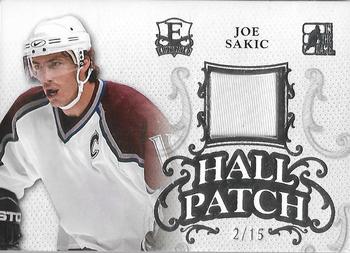 2015-16 Leaf In The Game Enshrined - Hall Patch Silver #HP-18 Joe Sakic Front