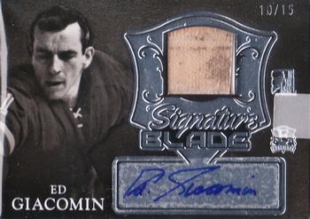 2015-16 Leaf In The Game Enshrined - Signature Blade Silver #SB-EG1 Ed Giacomin Front