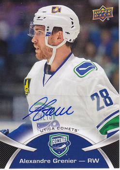 2015-16 Upper Deck AHL - Autographs #45 Alexandre Grenier Front