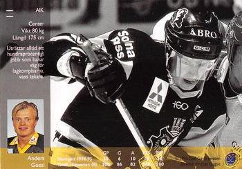 1995-96 Leaf Elit Set (Swedish) #11 Anders Gozzi Back