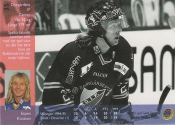 1995-96 Leaf Elit Set (Swedish) #35 Espen Knutsen Back