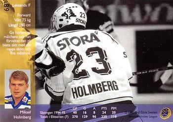 1995-96 Leaf Elit Set (Swedish) #68 Mikael Holmberg Back