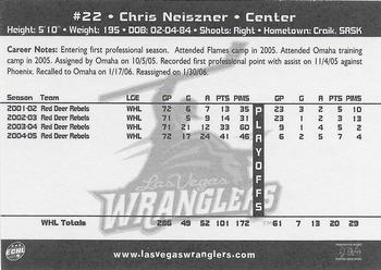 2005-06 Las Vegas Wranglers (ECHL) #15 Chris Neiszner Back