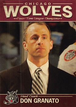 2008-09 Vienna Beef Chicago Wolves (AHL) #32 Don Granato Front