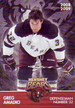 2008-09 Hershey Bears (AHL) #2 Greg Amadio Front