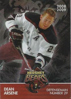 2008-09 Hershey Bears (AHL) #3 Dean Arsene Front