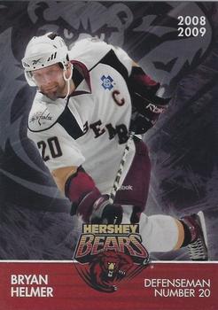 2008-09 Hershey Bears (AHL) #13 Bryan Helmer Front