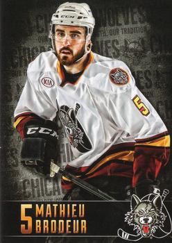 2014-15 Vienna Beef Chicago Wolves (AHL) #5 Mathieu Brodeur Front