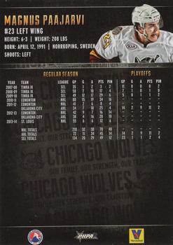 2014-15 Vienna Beef Chicago Wolves (AHL) #19 Magnus Paajarvi-Svensson Back