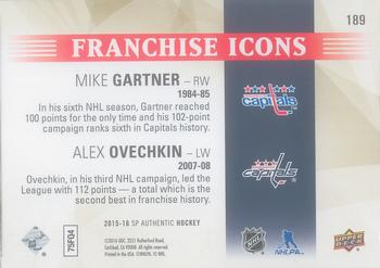 2015-16 SP Authentic - Limited #189 Mike Gartner / Alex Ovechkin Back
