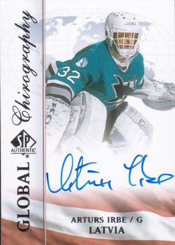 2015-16 SP Authentic - Global Chirography #LAT-AI Arturs Irbe Front