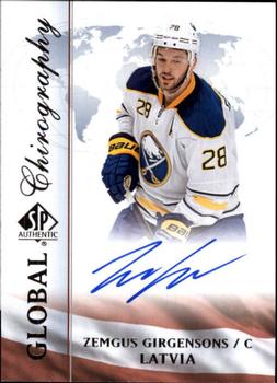 2015-16 SP Authentic - Global Chirography #LAT-ZG Zemgus Girgensons Front