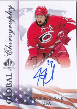 2015-16 SP Authentic - Global Chirography #USA-JF Justin Faulk Front
