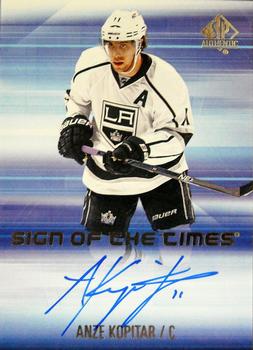 2015-16 SP Authentic - Sign of the Times #SOTT-AK Anze Kopitar Front