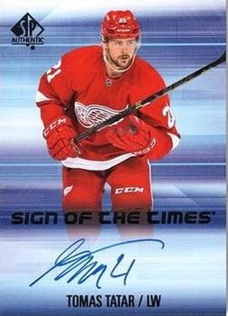 2015-16 SP Authentic - Sign of the Times #SOTT-TA Tomas Tatar Front