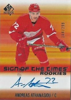 2015-16 SP Authentic - Sign of the Times Rookies #SOTR-AA Andreas Athanasiou Front