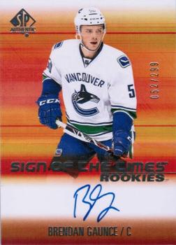 2015-16 SP Authentic - Sign of the Times Rookies #SOTR-BG Brendan Gaunce Front