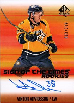 2015-16 SP Authentic - Sign of the Times Rookies #SOTR-VA Viktor Arvidsson Front
