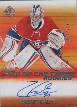 2015-16 SP Authentic - Sign of the Times Rookies #SOTR-ZF Zachary Fucale Front