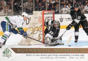 2015-16 SP Authentic - 2012-13 SP Authentic Update III: Limited Autographs #163 Jonathan Quick Front