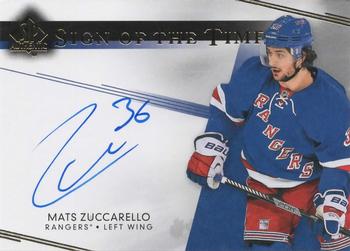 2015-16 SP Authentic - 2014-15 SP Authentic Update I: Sign of the Times #SOTT-MZ Mats Zuccarello Front