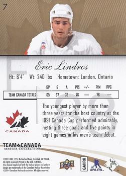 2015-16 Upper Deck Team Canada Master Collection #7 Eric Lindros Back