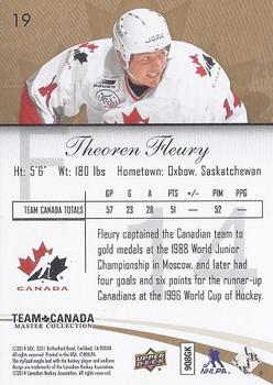 2015-16 Upper Deck Team Canada Master Collection #19 Theoren Fleury Back