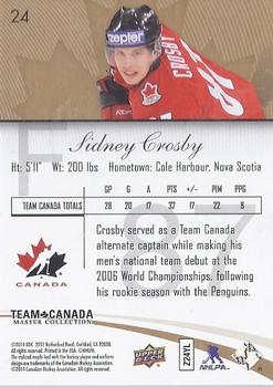 2015-16 Upper Deck Team Canada Master Collection #24 Sidney Crosby Back