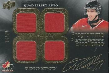2015-16 Upper Deck Team Canada Master Collection - Program of Excellence Quad Jersey Autos #POE-QH Quinton Howden Front