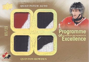 2015-16 Upper Deck Team Canada Master Collection - Program of Excellence Quad Patch Autos #POE-QH Quinton Howden Front