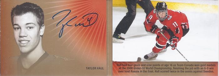 2015-16 Upper Deck Team Canada Master Collection - Team Canada Signature Moments Booklets #SM-TH Taylor Hall Front