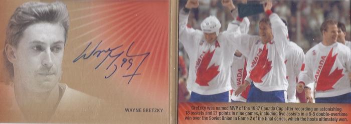 2015-16 Upper Deck Team Canada Master Collection - Team Canada Signature Moments Booklets #SM-WG Wayne Gretzky Front