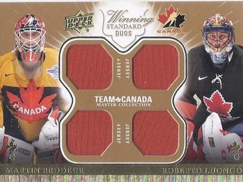 2015-16 Upper Deck Team Canada Master Collection - Winning Standard Duos #WS2-BL Martin Brodeur/Roberto Luongo Front